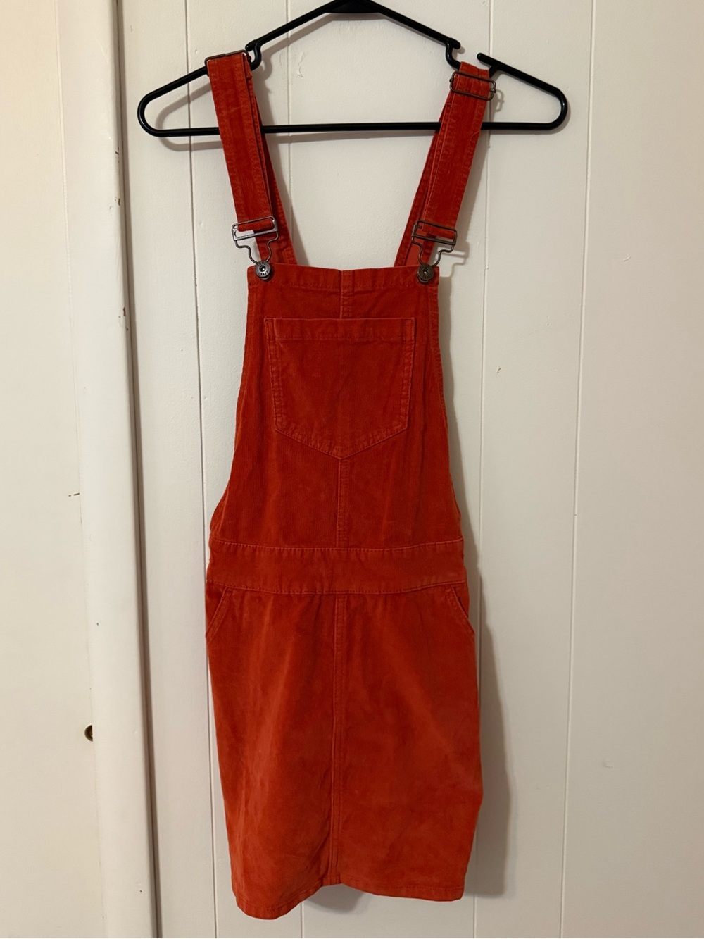 True Craft Rust Corduroy Overall Dress
